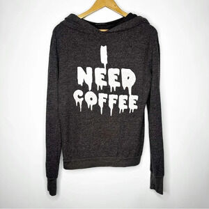 Wildfox I Need Coffee Hoodie Size Medium